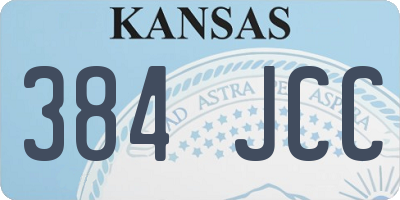 KS license plate 384JCC