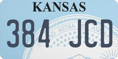 KS license plate 384JCD