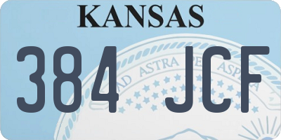 KS license plate 384JCF