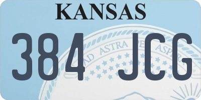 KS license plate 384JCG