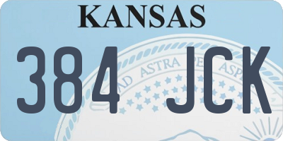 KS license plate 384JCK