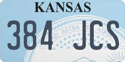 KS license plate 384JCS