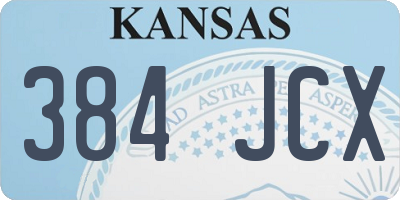KS license plate 384JCX