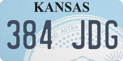 KS license plate 384JDG