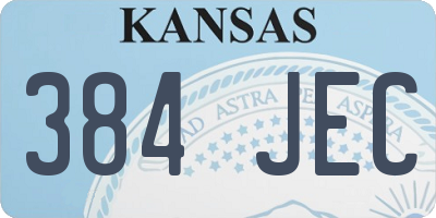 KS license plate 384JEC