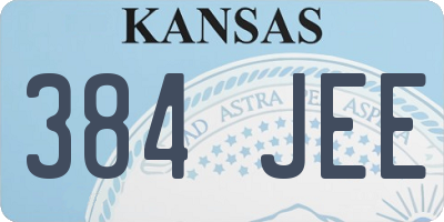 KS license plate 384JEE