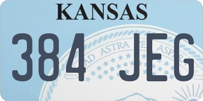 KS license plate 384JEG