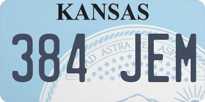 KS license plate 384JEM