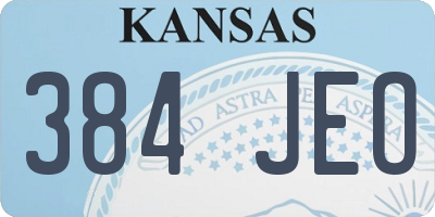 KS license plate 384JEO