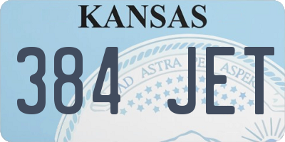 KS license plate 384JET