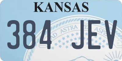 KS license plate 384JEV