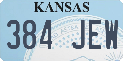 KS license plate 384JEW