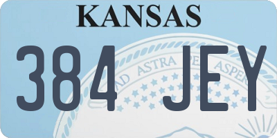 KS license plate 384JEY