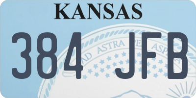 KS license plate 384JFB