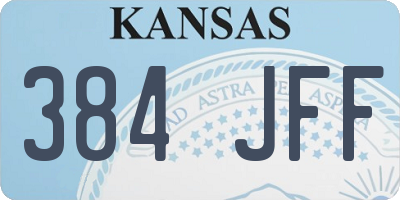 KS license plate 384JFF