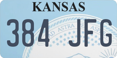KS license plate 384JFG