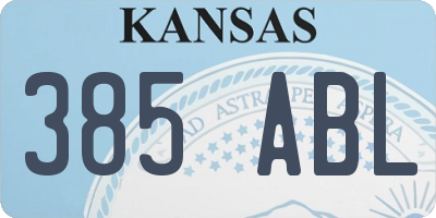 KS license plate 385ABL