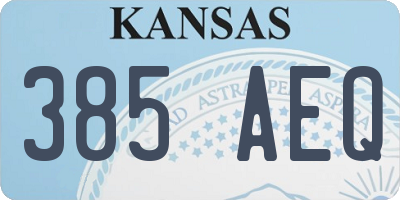 KS license plate 385AEQ