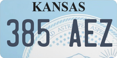 KS license plate 385AEZ