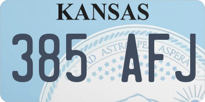 KS license plate 385AFJ
