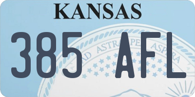 KS license plate 385AFL