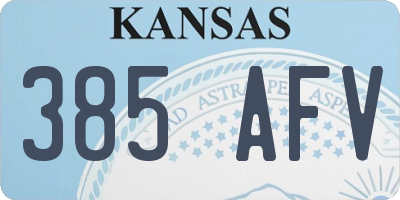 KS license plate 385AFV