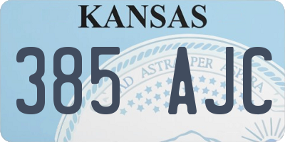 KS license plate 385AJC