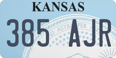 KS license plate 385AJR