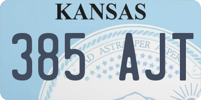 KS license plate 385AJT