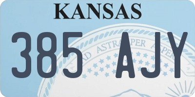 KS license plate 385AJY
