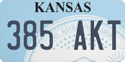 KS license plate 385AKT
