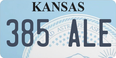 KS license plate 385ALE