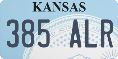 KS license plate 385ALR