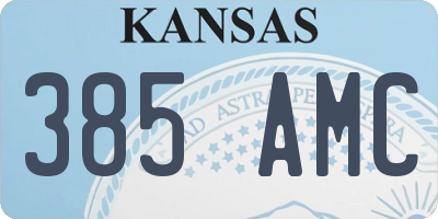 KS license plate 385AMC