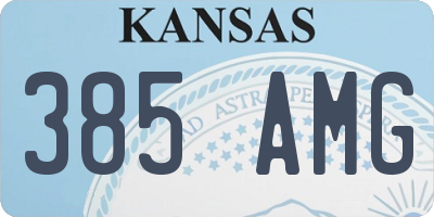 KS license plate 385AMG