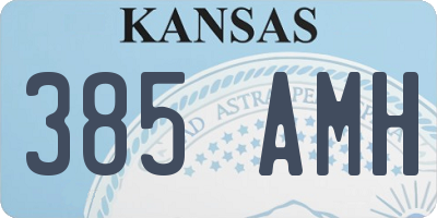 KS license plate 385AMH