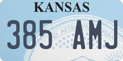 KS license plate 385AMJ