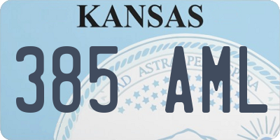 KS license plate 385AML