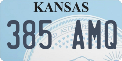 KS license plate 385AMQ