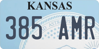 KS license plate 385AMR