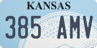 KS license plate 385AMV