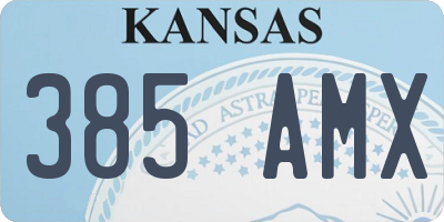 KS license plate 385AMX