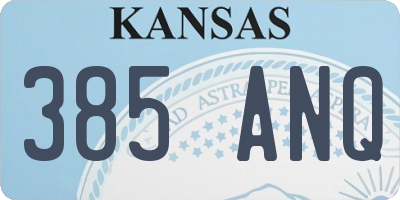 KS license plate 385ANQ