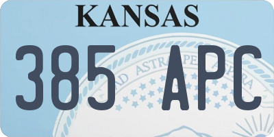 KS license plate 385APC