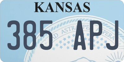 KS license plate 385APJ