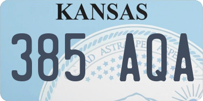 KS license plate 385AQA