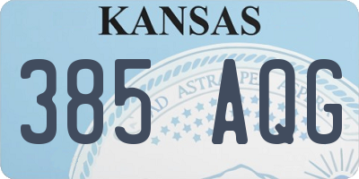 KS license plate 385AQG