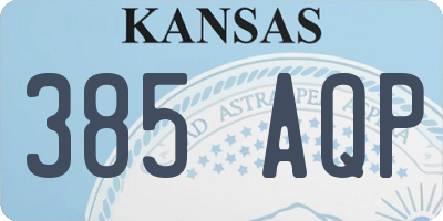 KS license plate 385AQP