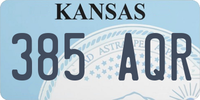 KS license plate 385AQR