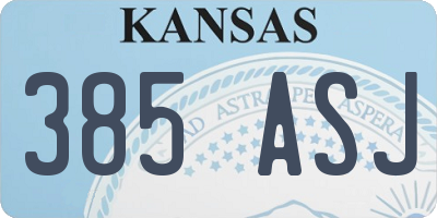 KS license plate 385ASJ